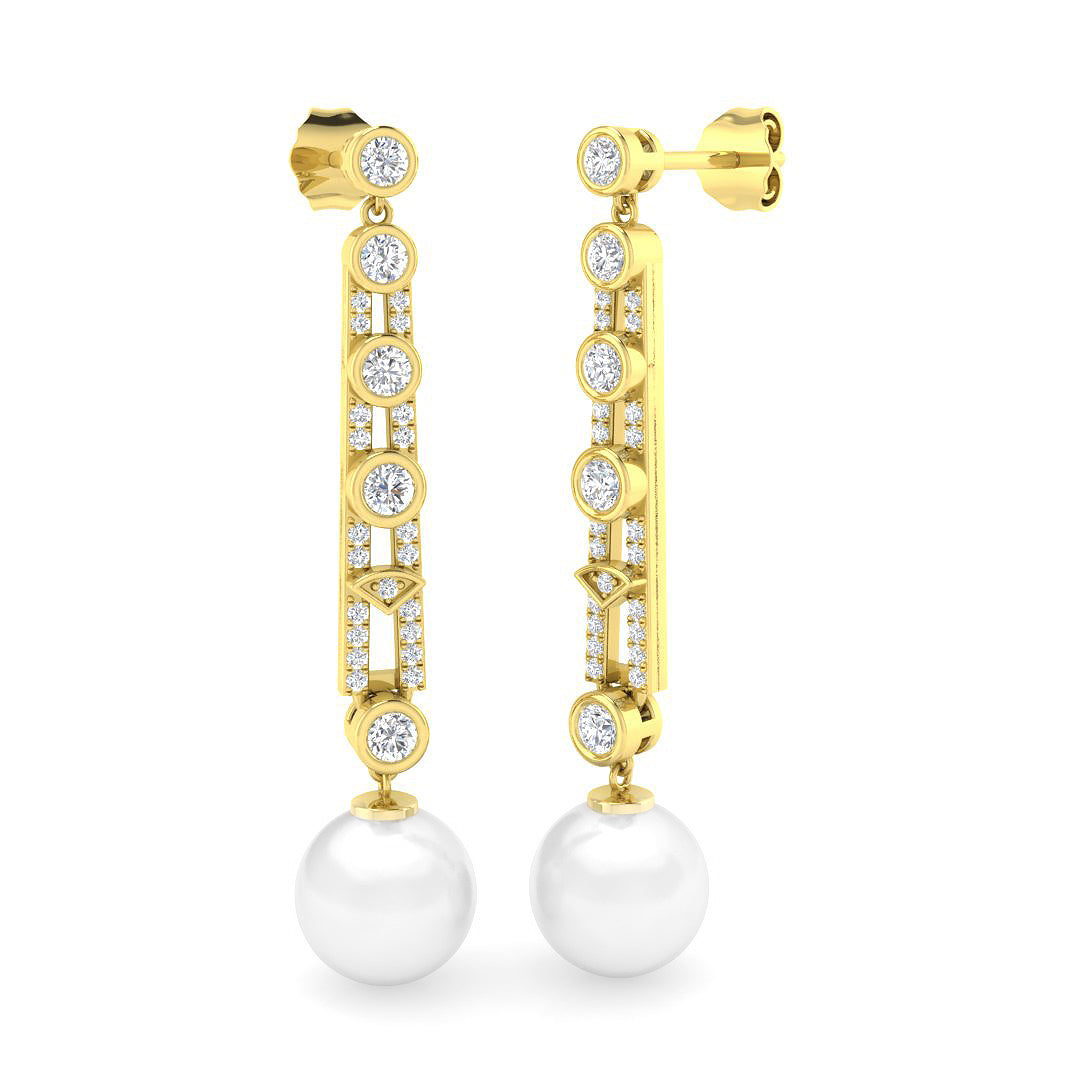 Round Pearl Earrings