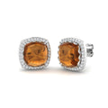 Cushion Citrine Earrings