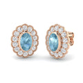 Oval Aquamarine Earrings