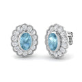 Oval Aquamarine Earrings
