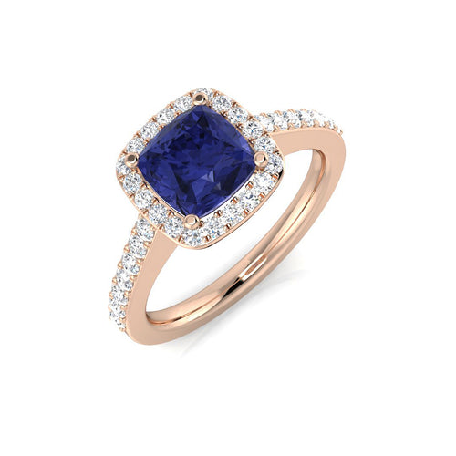 Cushion Tanzanite Ring