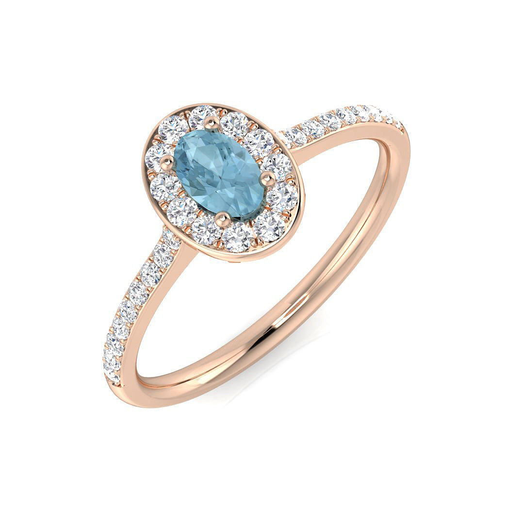 Oval Aquamarine Ring