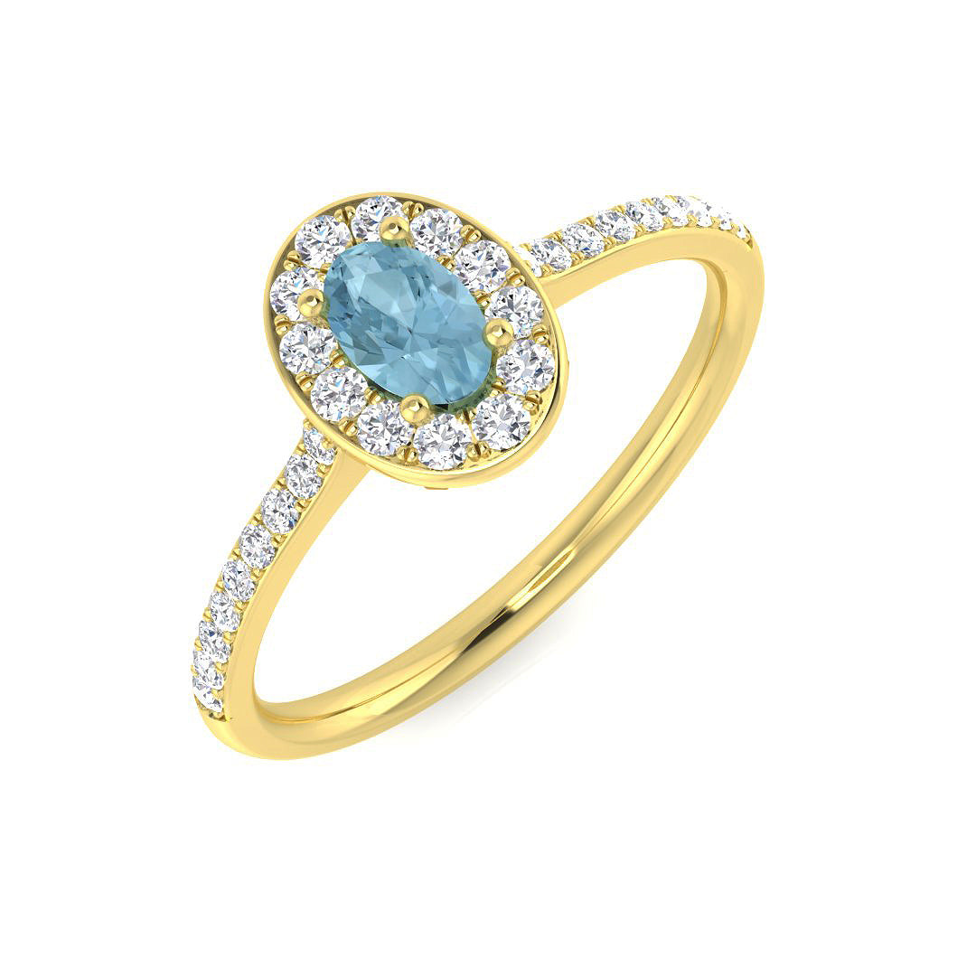 Oval Aquamarine Ring