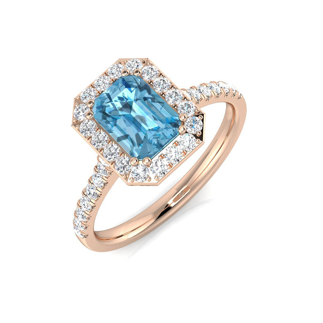 Emerald Cut Gemstone Ring