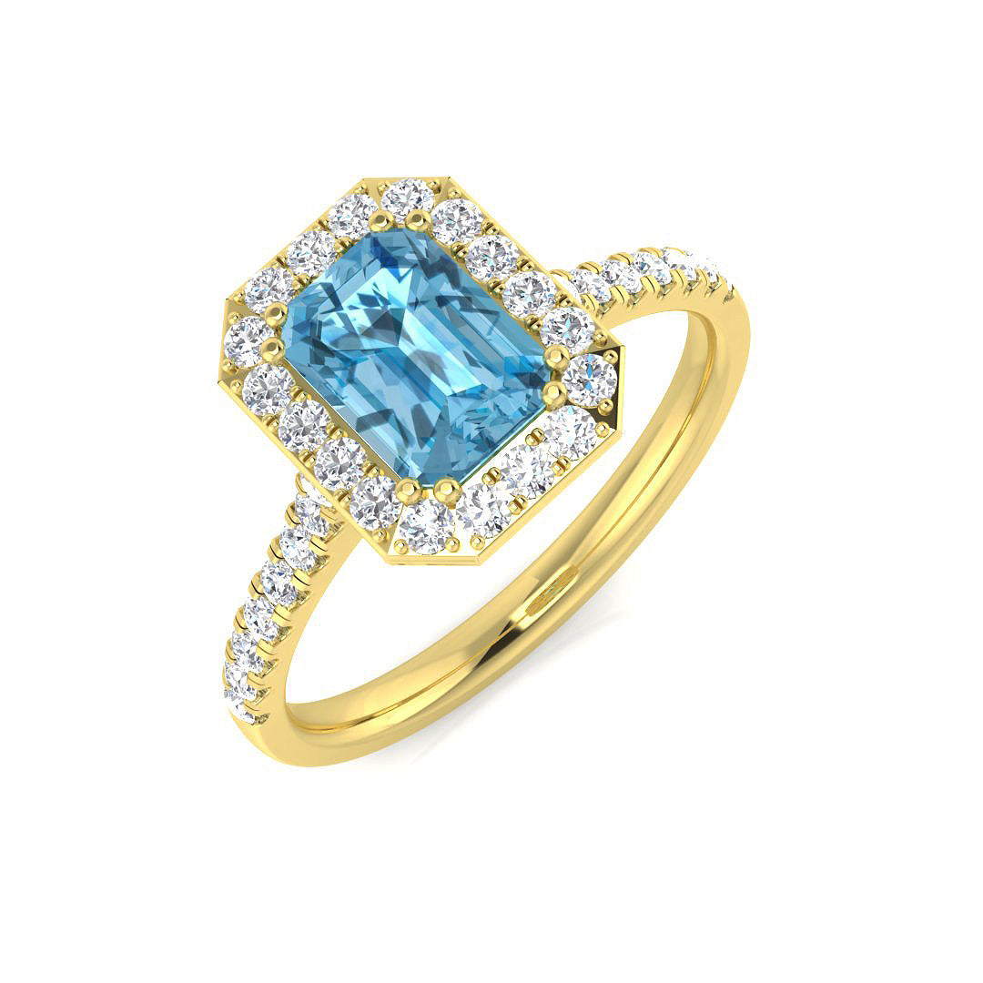 Emerald Cut Gemstone Ring