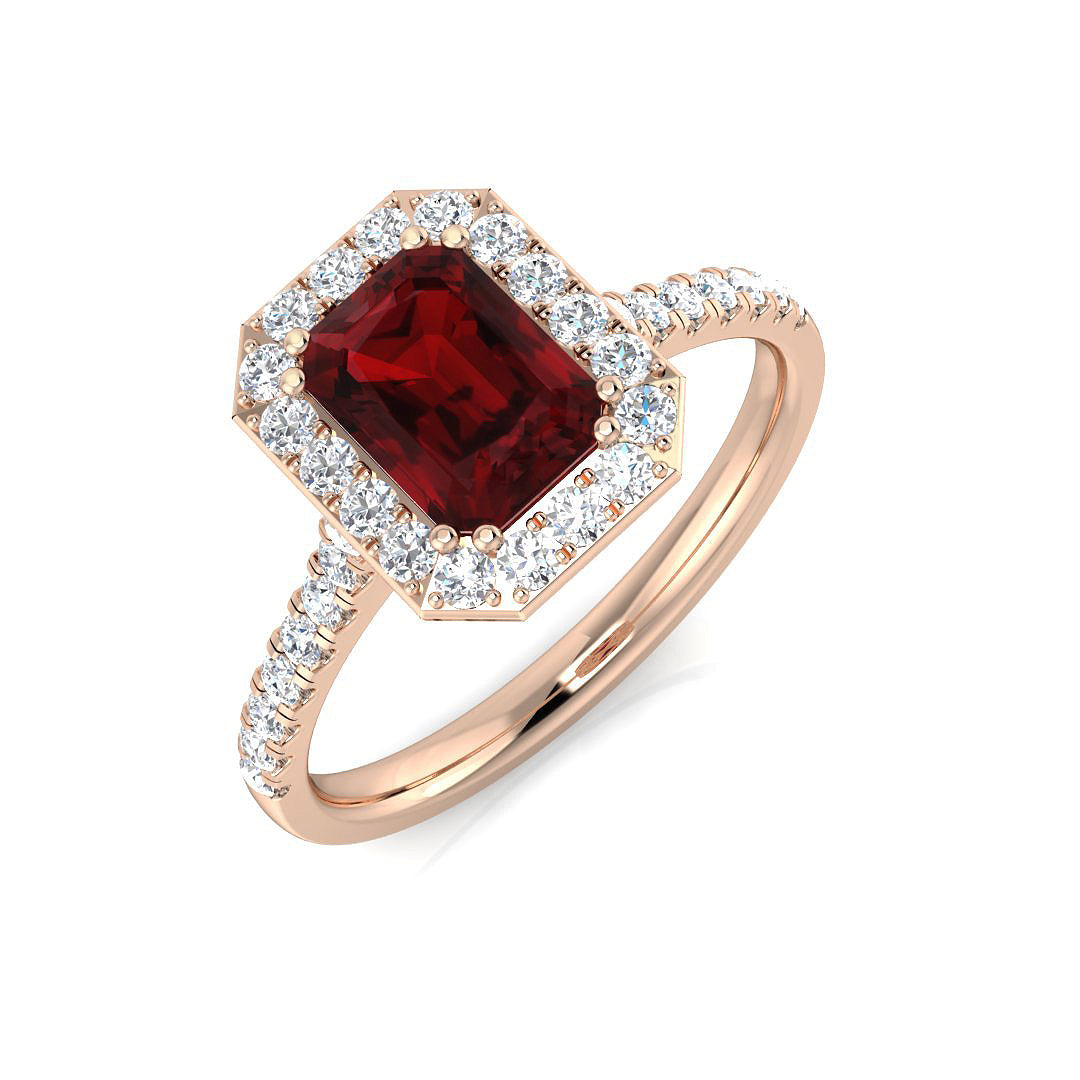 Emerald Cut Gemstone Ring