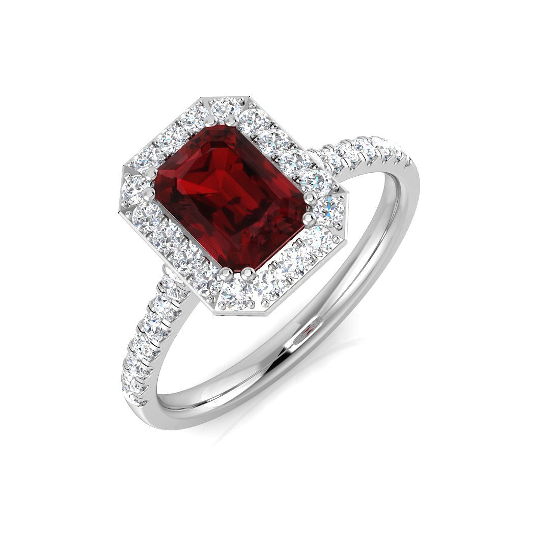 Emerald Cut Gemstone Ring