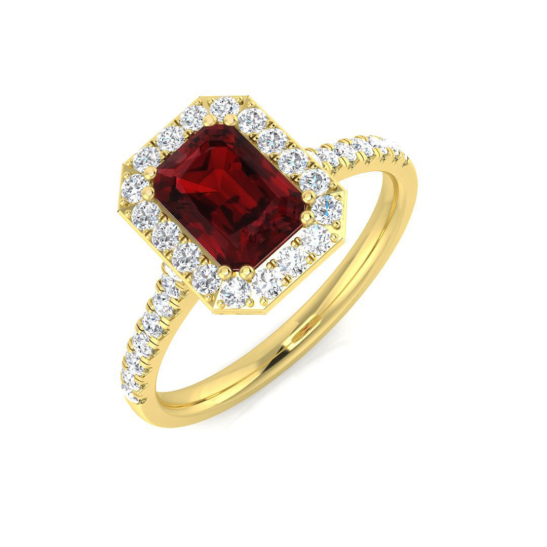 Emerald Cut Gemstone Ring