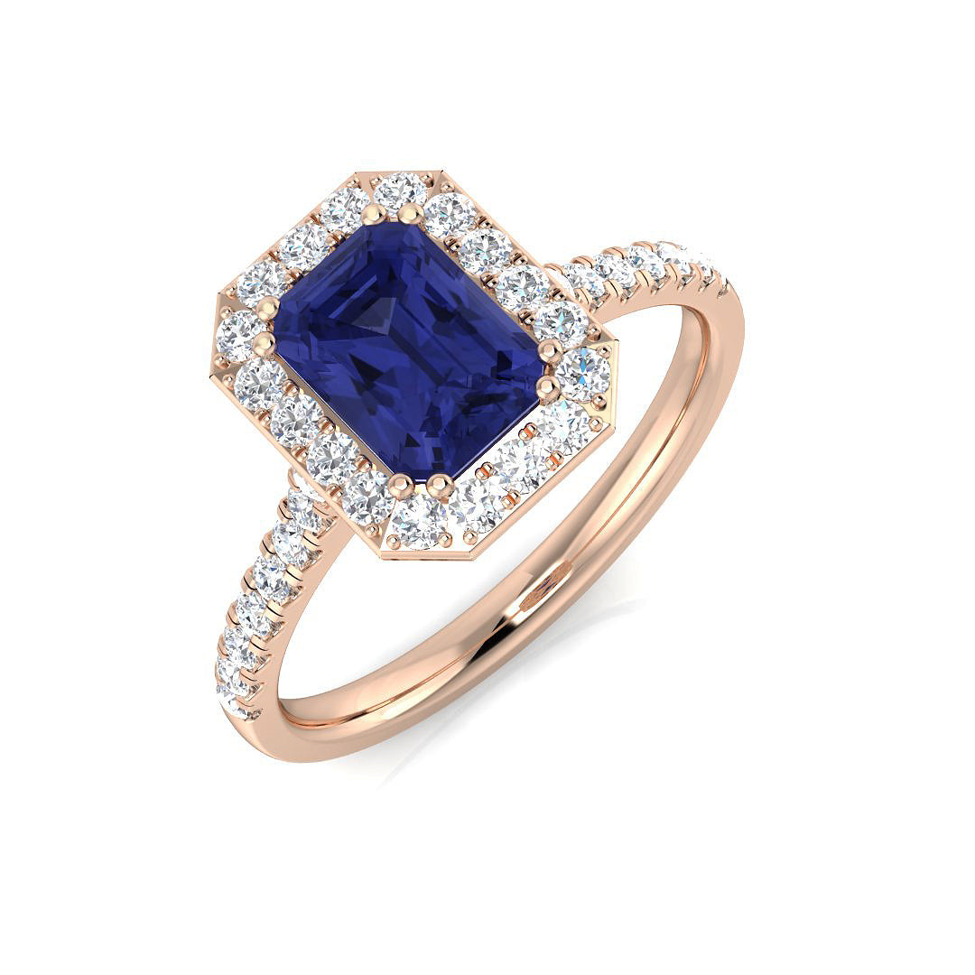 Emerald Cut Gemstone Ring
