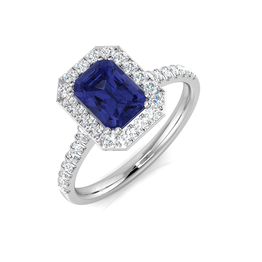 Emerald Cut Gemstone Ring