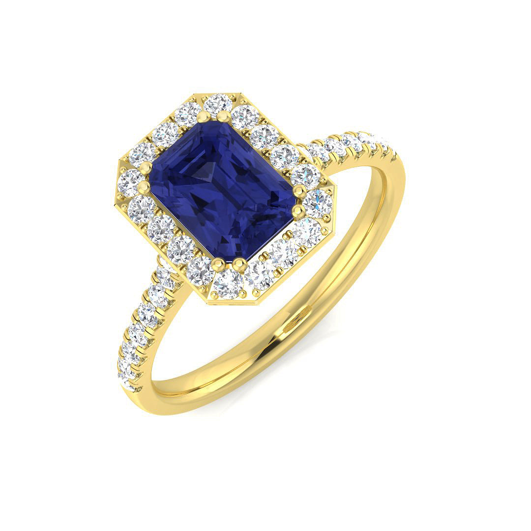 Emerald Cut Gemstone Ring