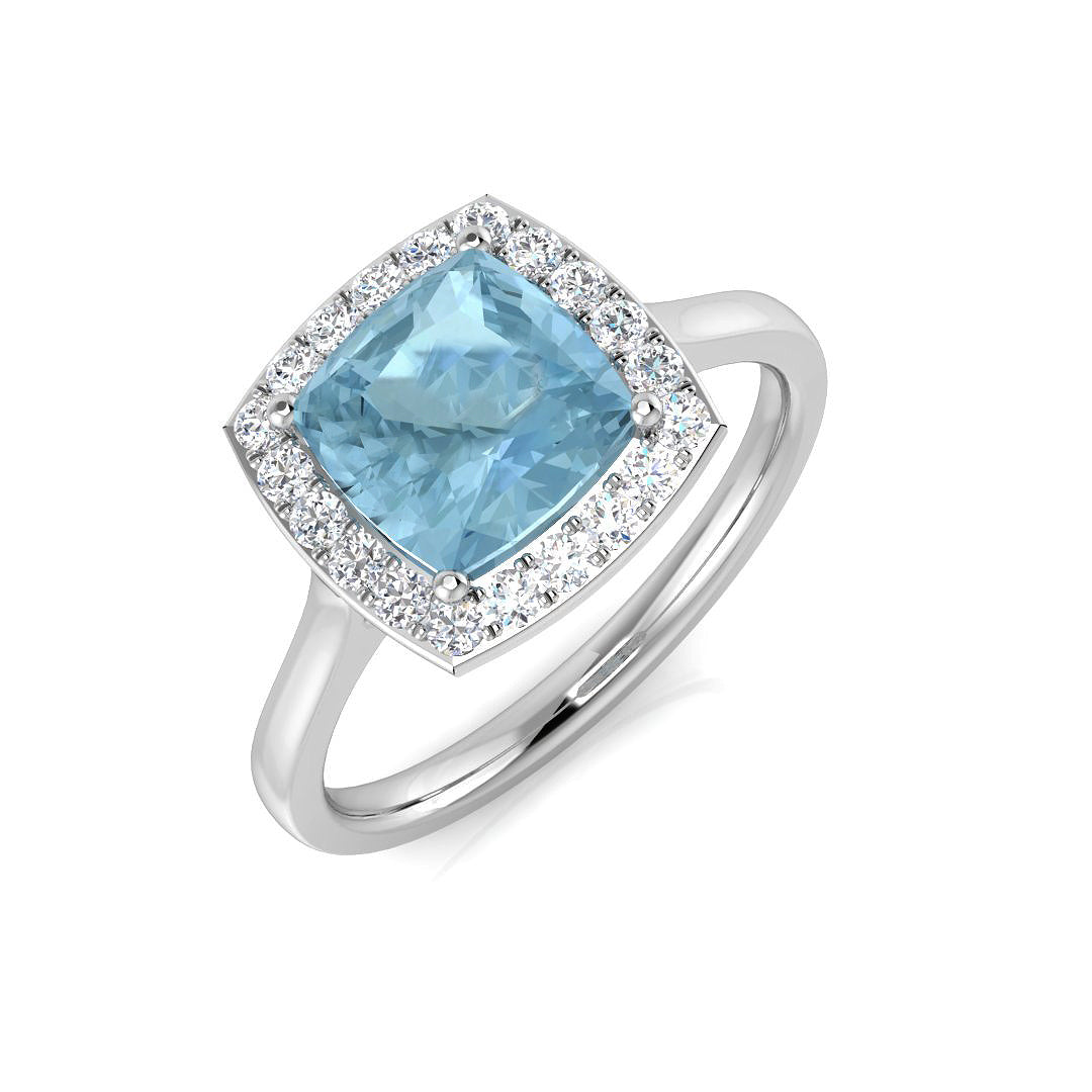 Cushion Gemstone Ring