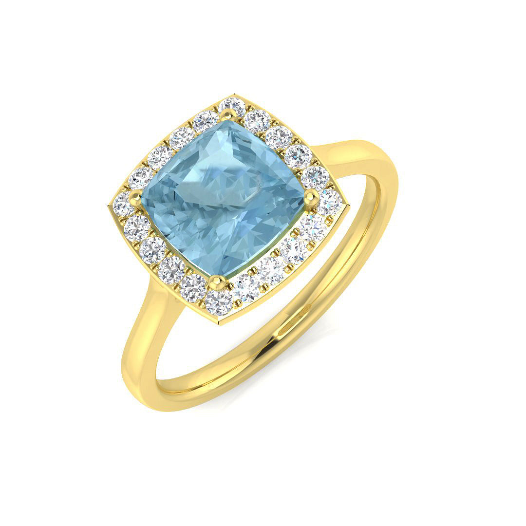 Cushion Gemstone Ring