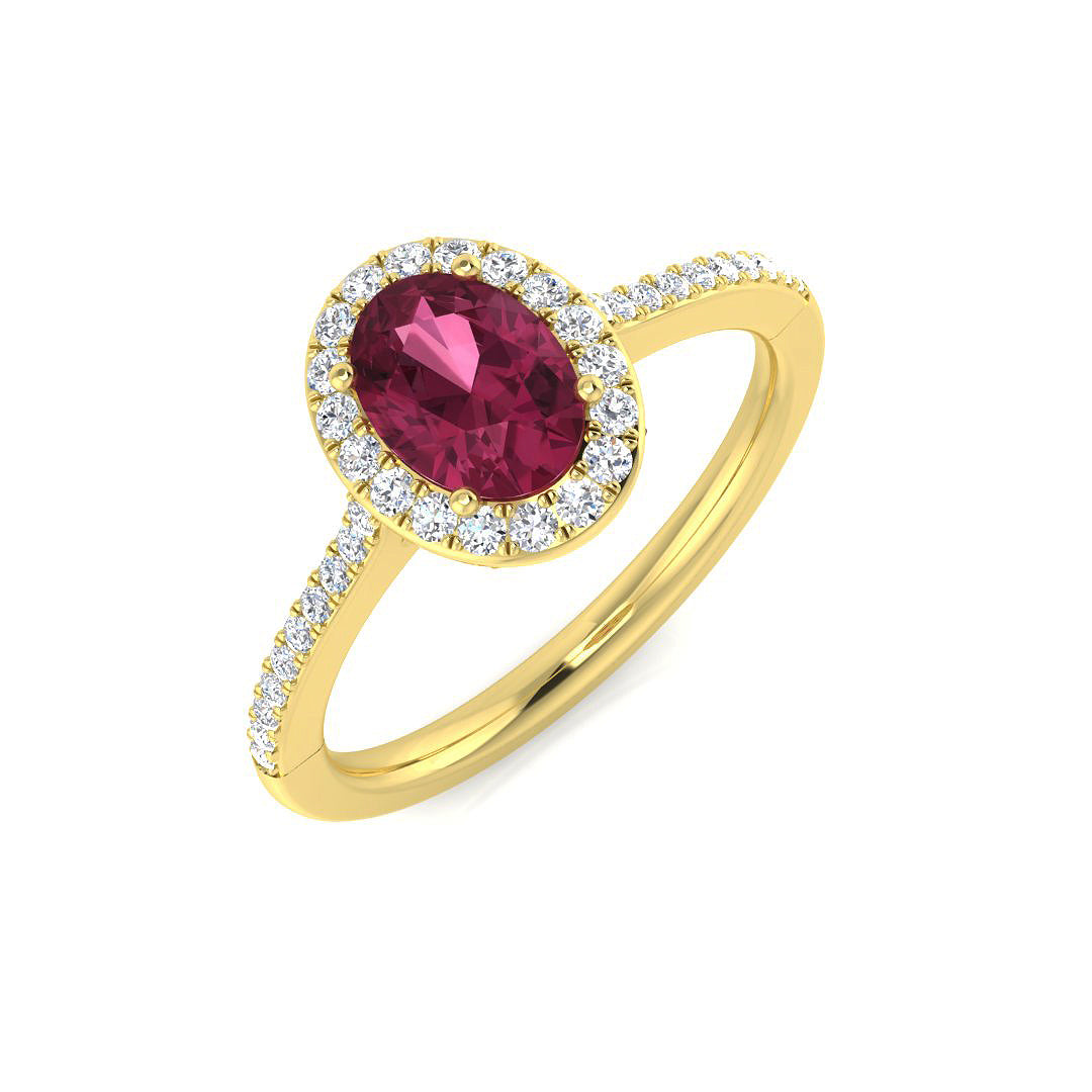 Oval Gemstone Ring