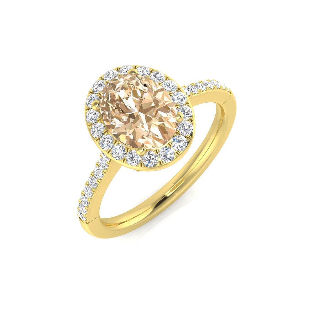 Oval Morganite Ring