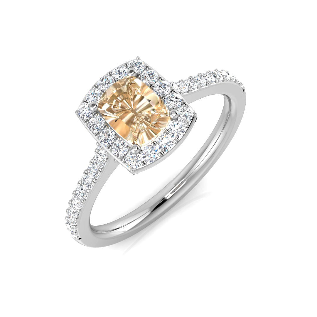 Cushion Gemstone Ring