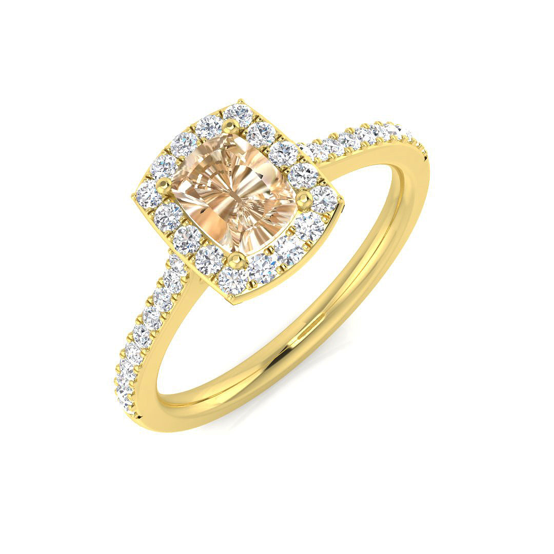 Cushion Gemstone Ring
