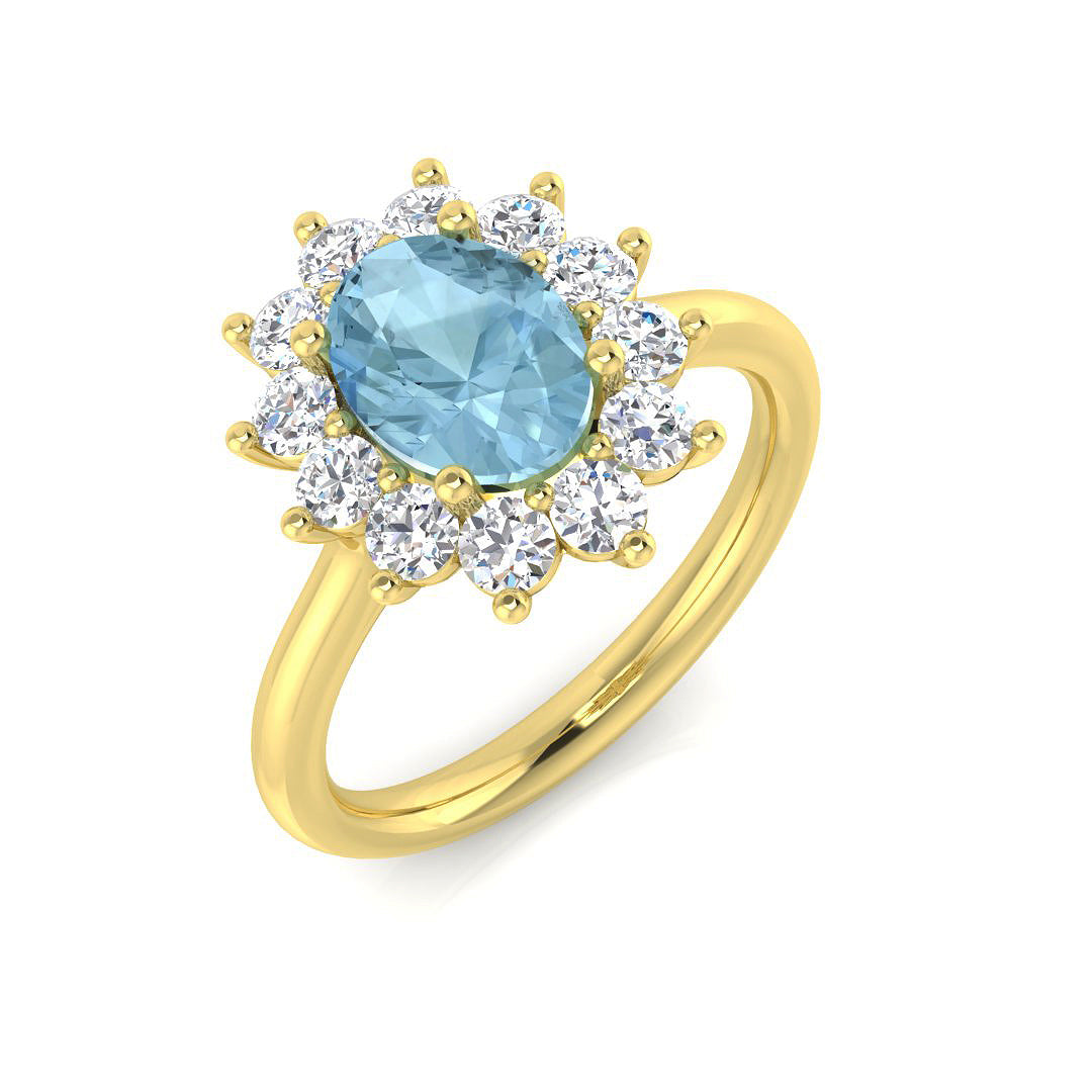 Oval Gemstone Ring