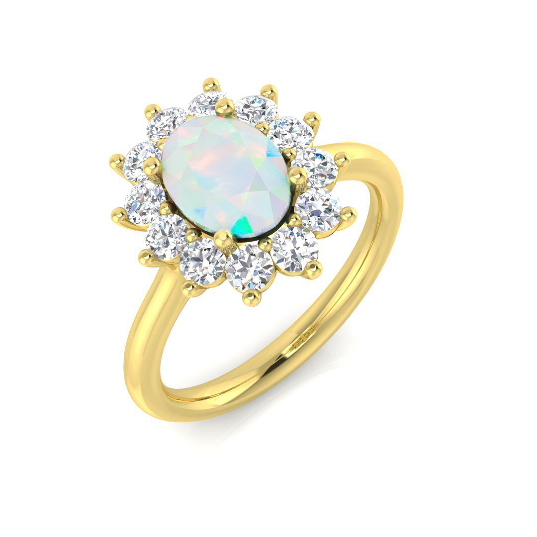 Oval Gemstone Ring