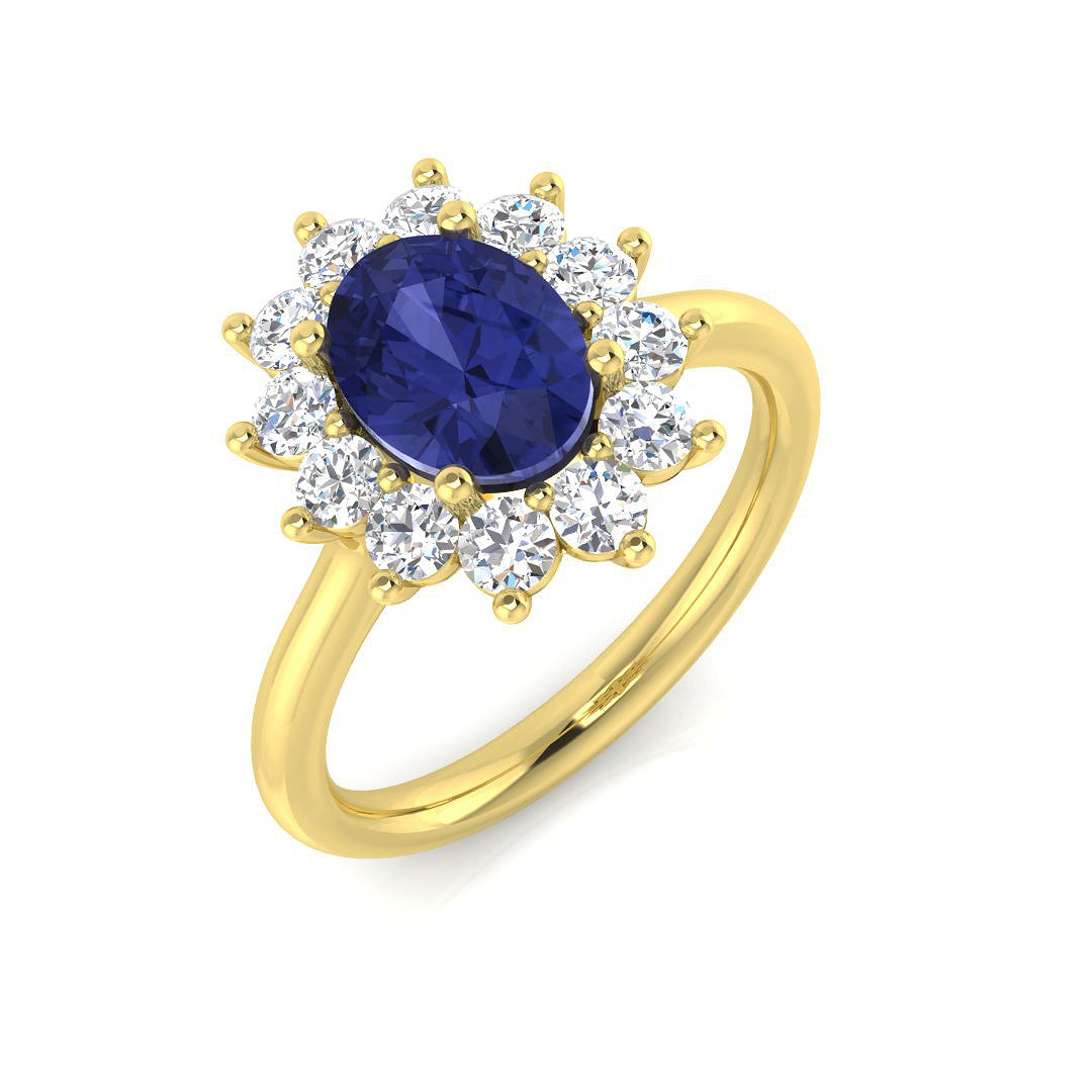 Oval Gemstone Ring
