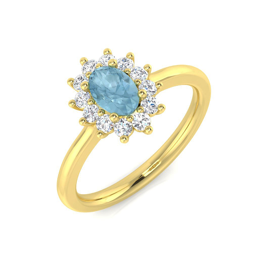 Oval Gemstone Ring