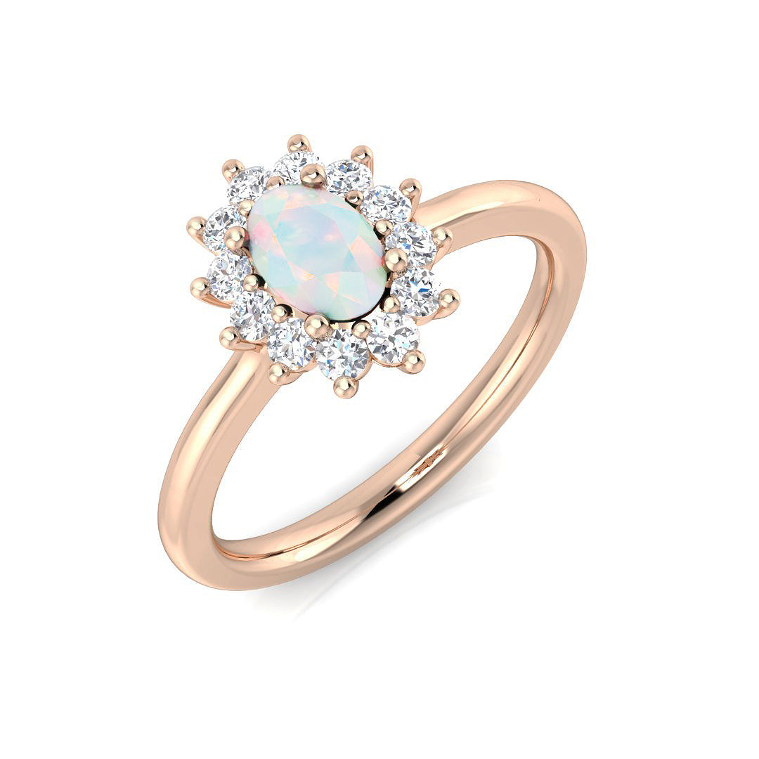 Oval Gemstone Ring