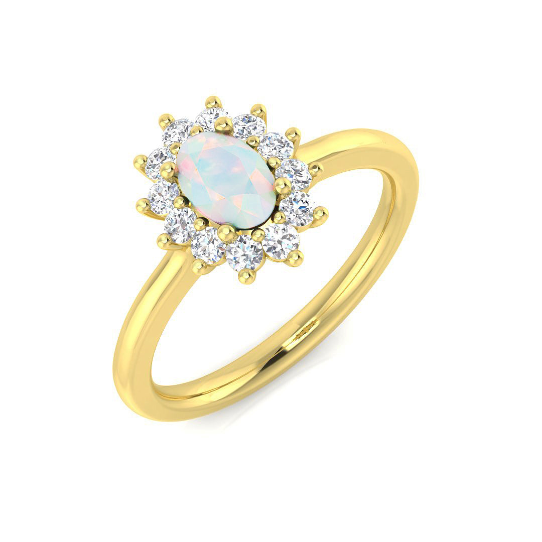 Oval Gemstone Ring