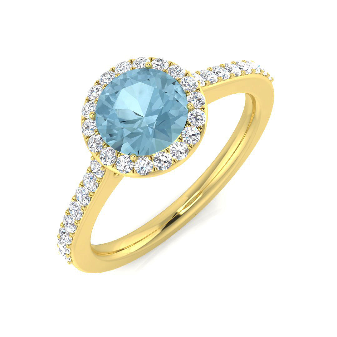 Round Gemstone Ring