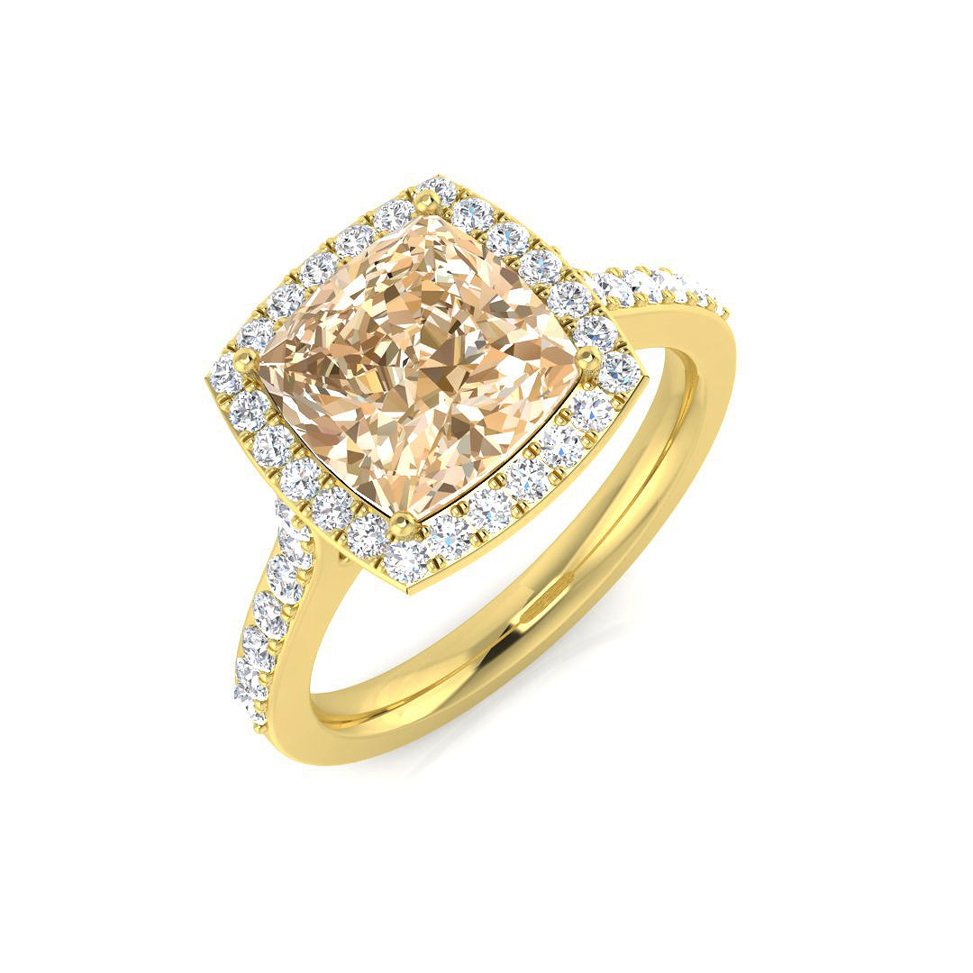 Cushion Morganite Ring