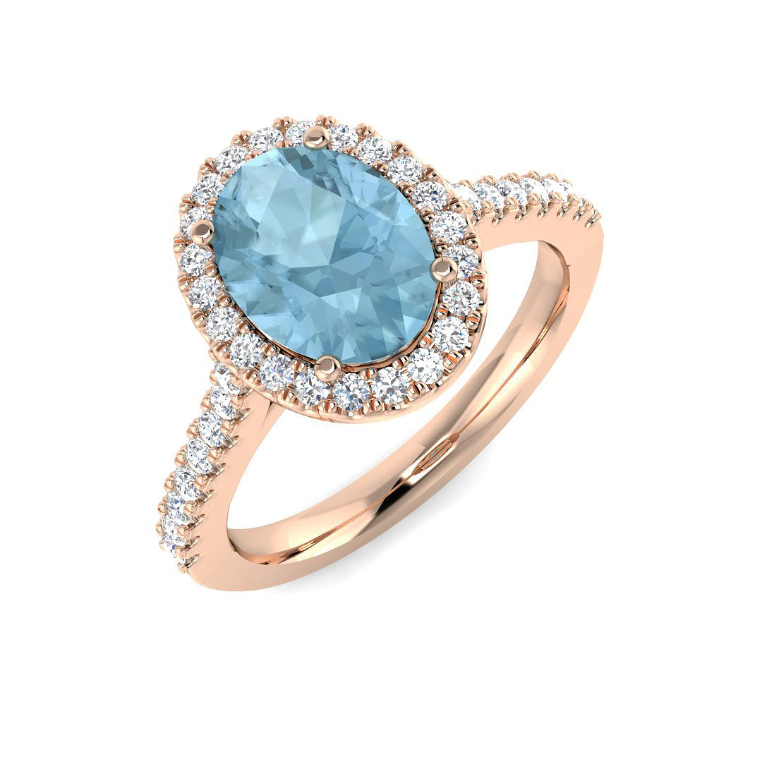 Oval Aquamarine Ring