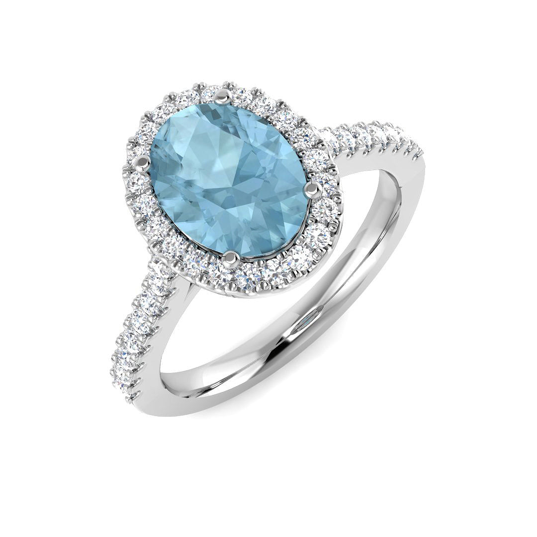 Oval Aquamarine Ring