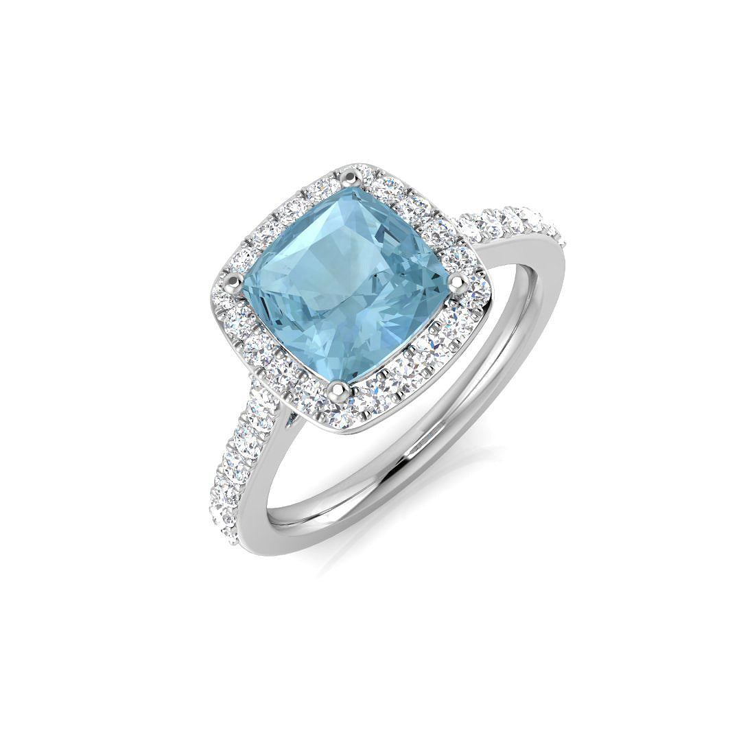 Cushion Gemstone Ring