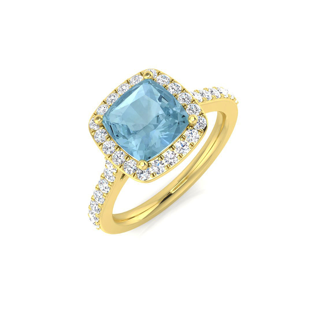 Cushion Gemstone Ring