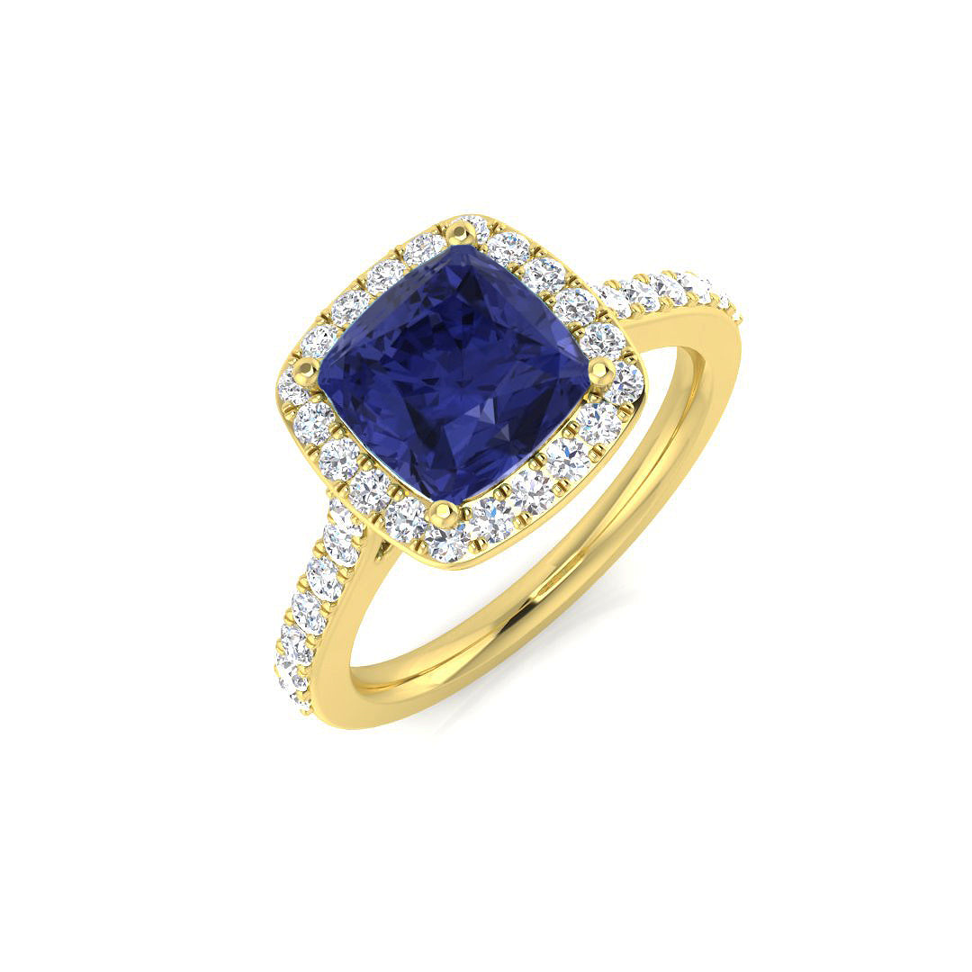Cushion Gemstone Ring