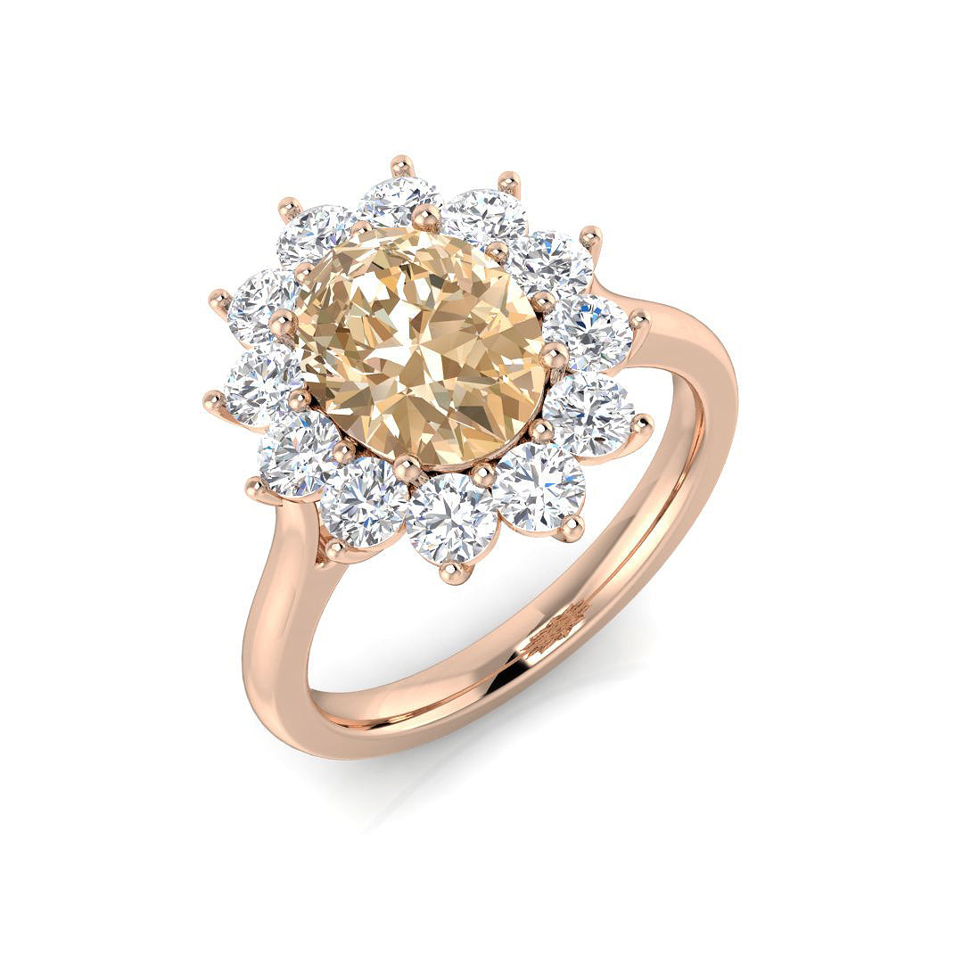 Oval Morganite Ring