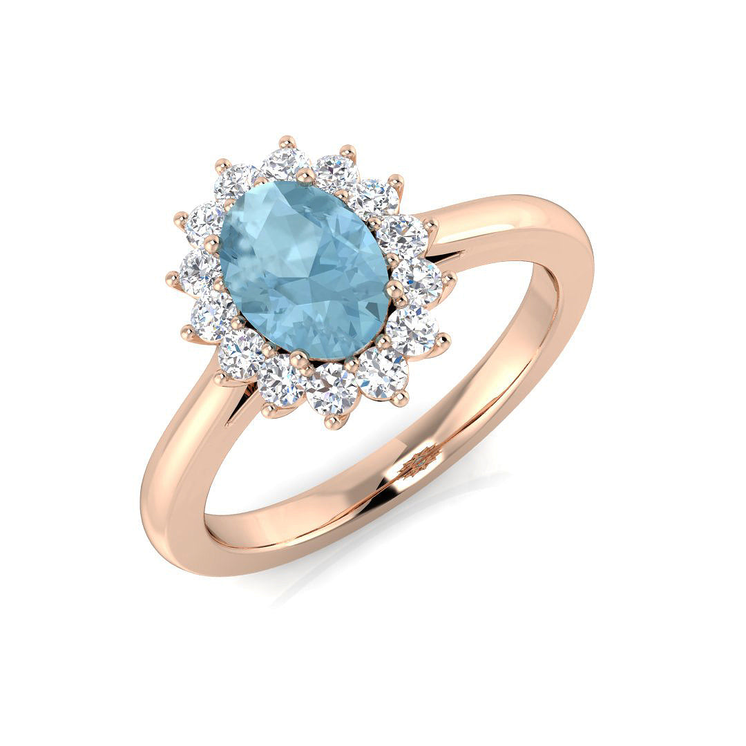 Oval Aquamarine Ring