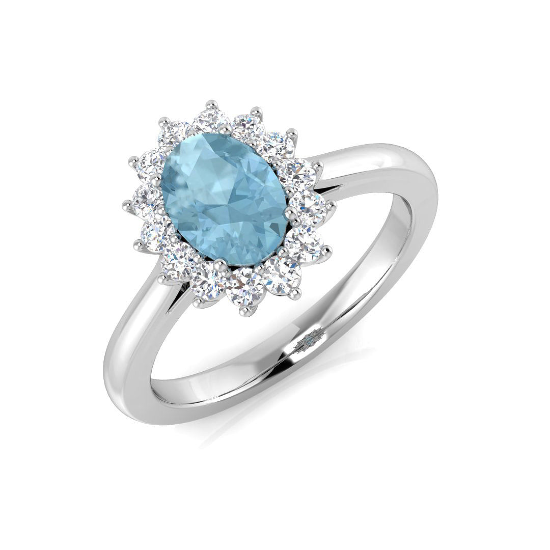 Oval Aquamarine Ring