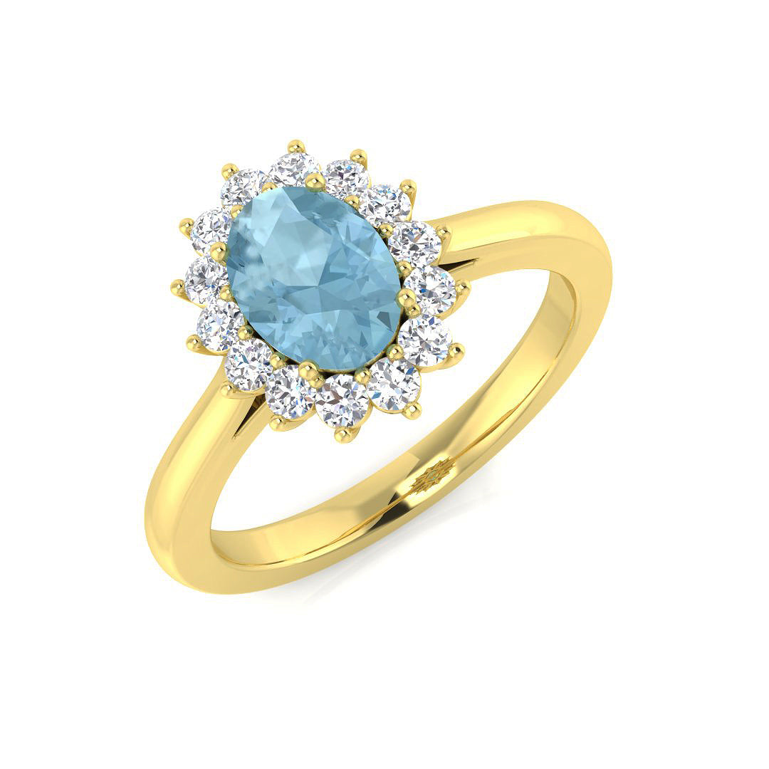 Oval Aquamarine Ring