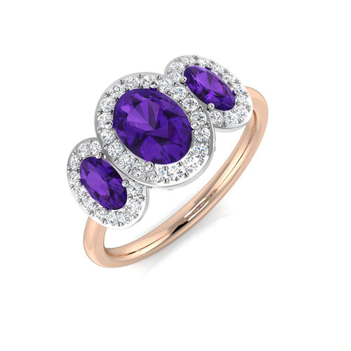 Oval Gemstone Ring