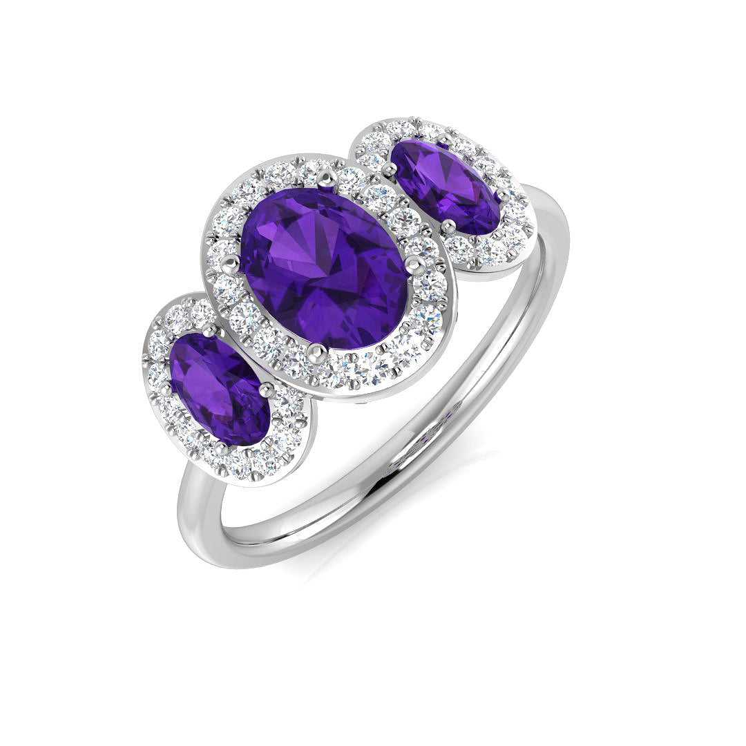 Oval Gemstone Ring