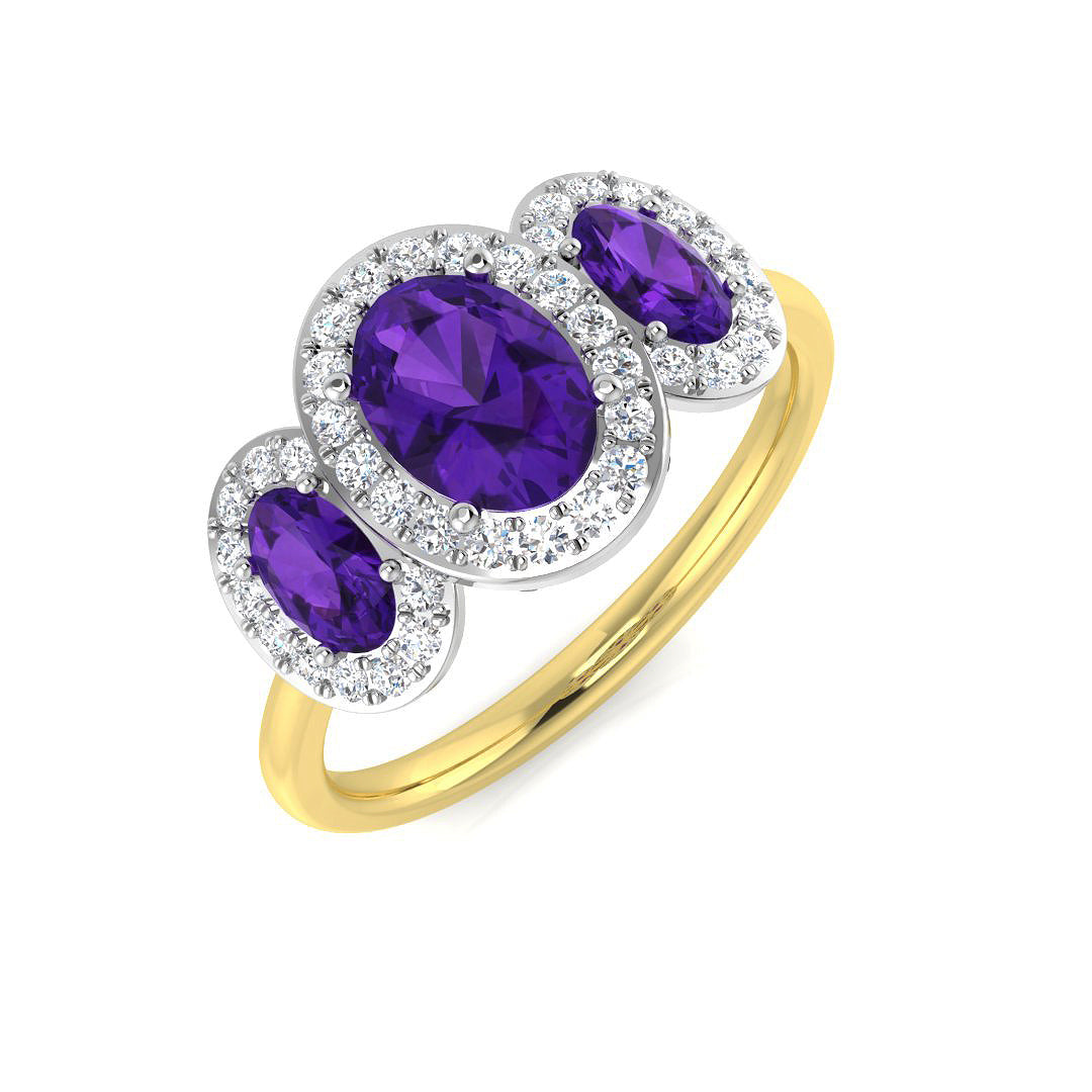Oval Gemstone Ring
