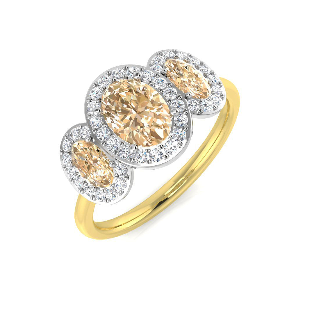Oval Gemstone Ring