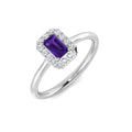 Emerald Cut Amethyst Ring