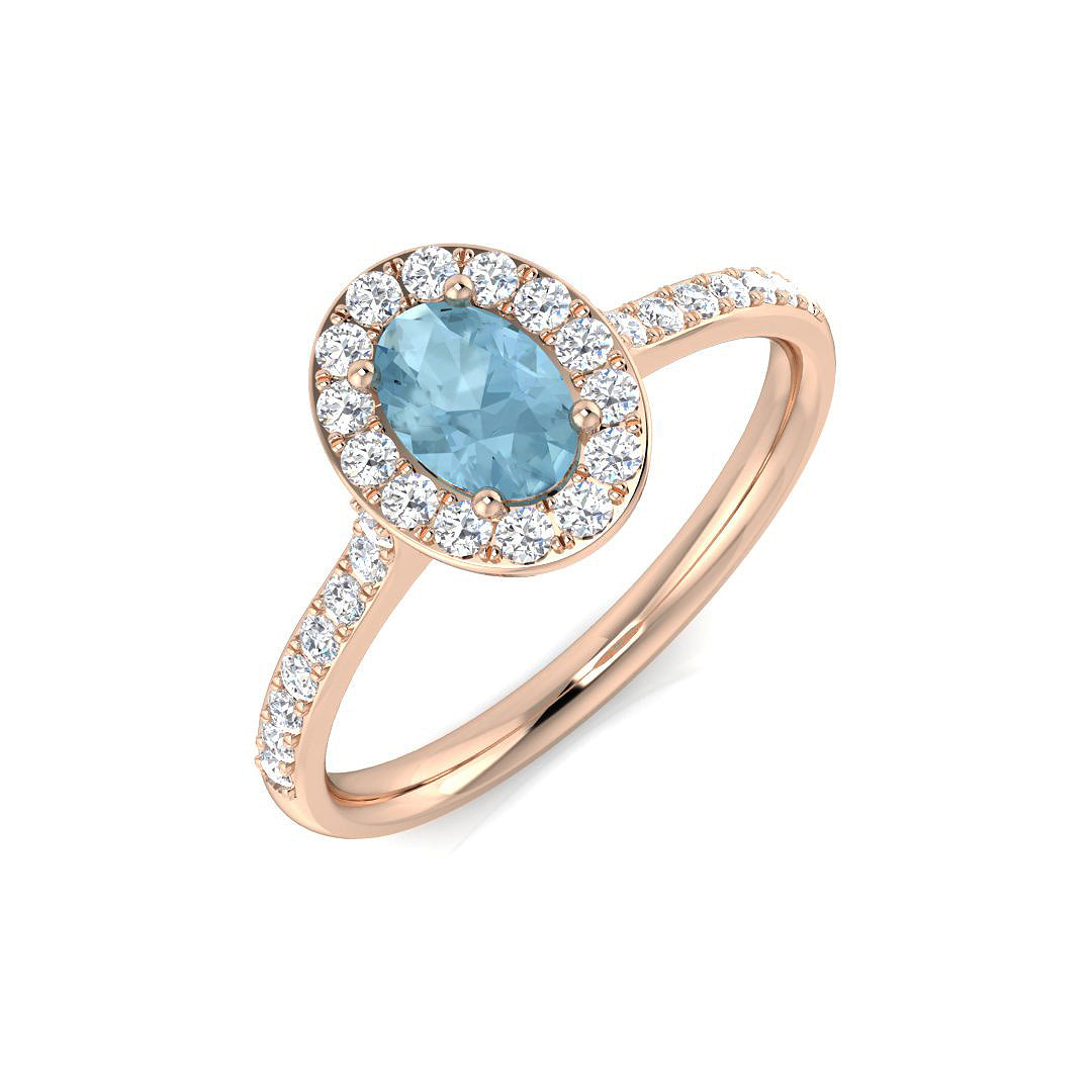 Oval Aquamarine Ring