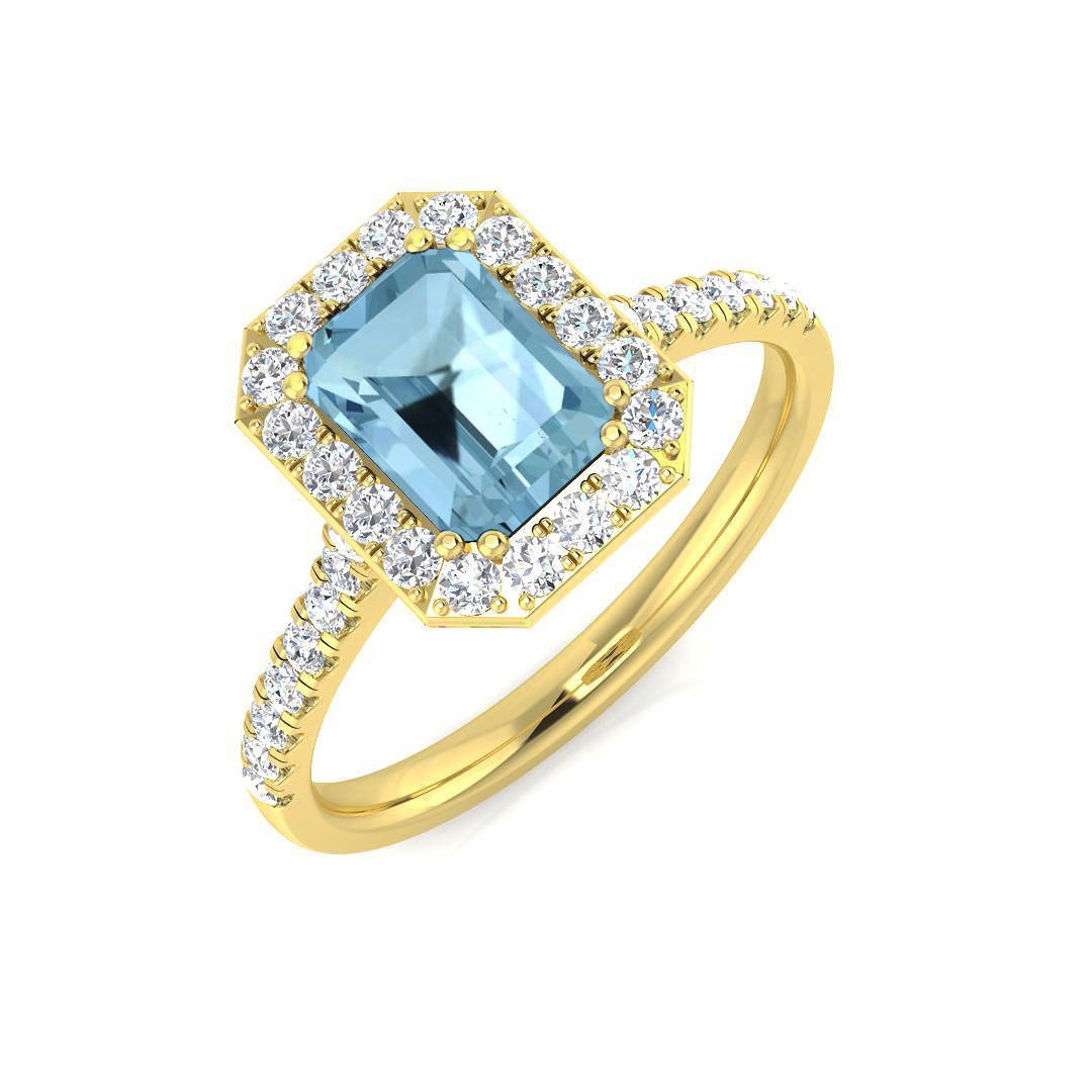 Emerald Cut Gemstone Ring
