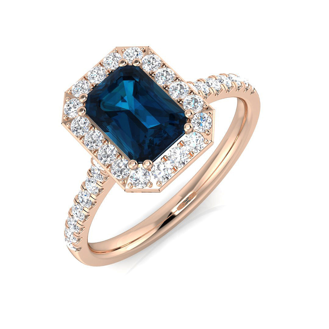 Emerald Cut Gemstone Ring