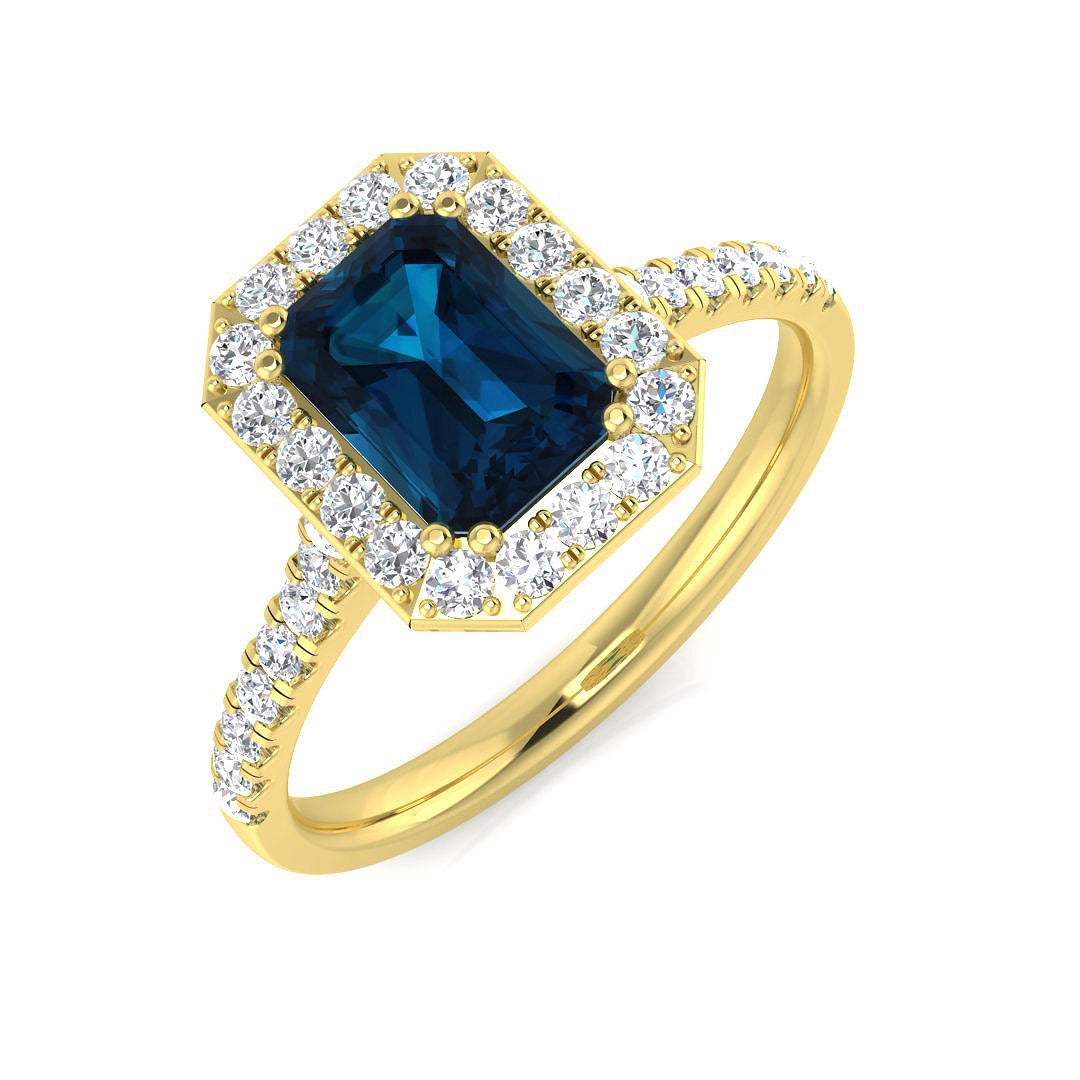 Emerald Cut Gemstone Ring