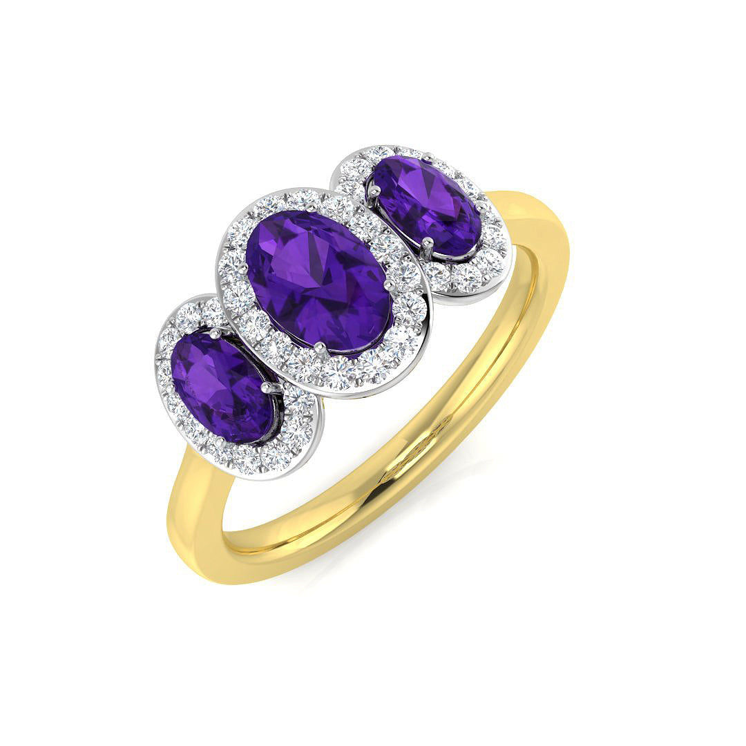 Oval Gemstone Ring