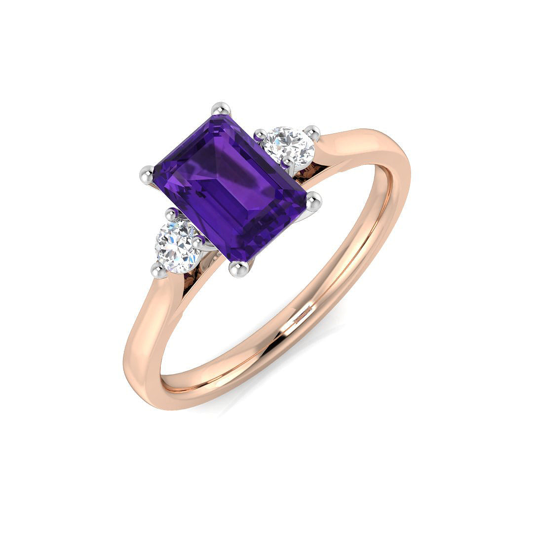 Emerald Cut Gemstone Ring