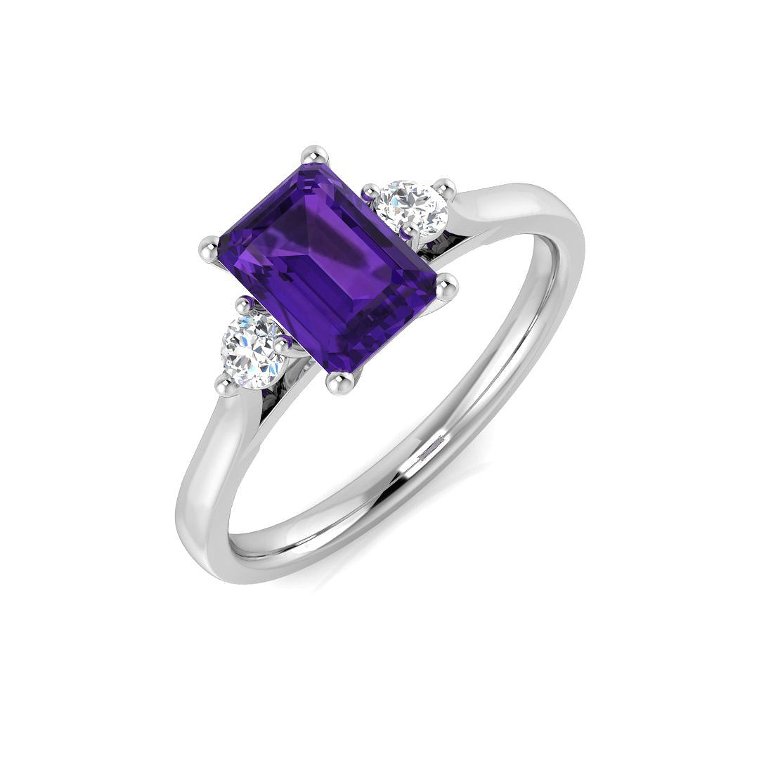 Emerald Cut Gemstone Ring
